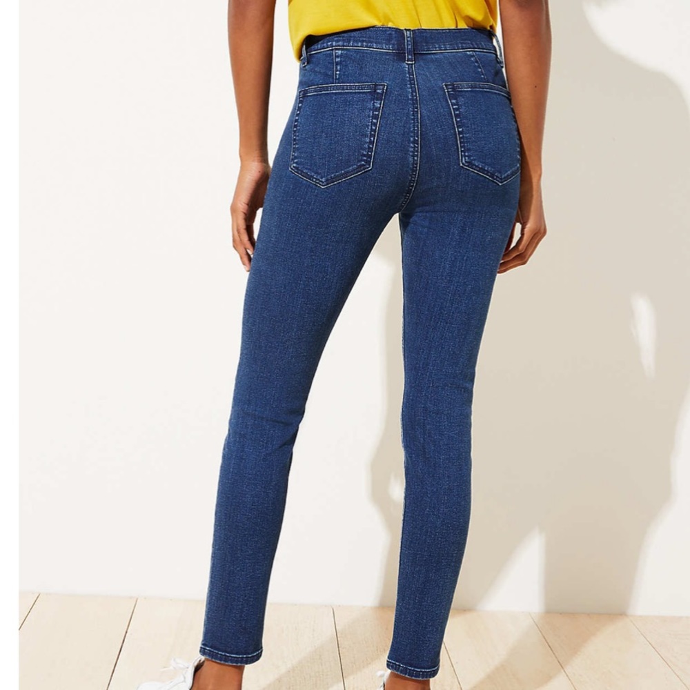 LOFT sailor skinny jeans size 24/00 - Picture 3 of 6
